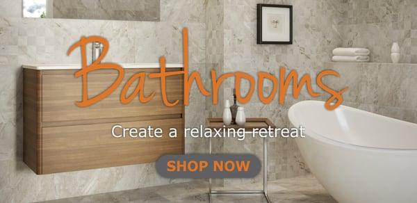 Find tile and stone for bathrooms