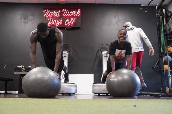 High Plank on Stability Ball!