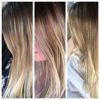 The first two are photos before Michelle (not even the worst versions) and the last one is my blended pretty balayage