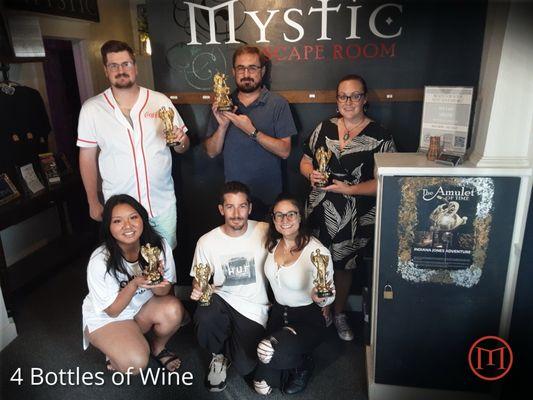 Mystic escape room, friends, fire, water, light, darkness, earth and spirit.