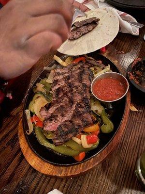 Black Iron Skillet Fajitas Skirt Steak