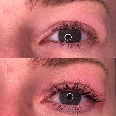 Lash lift and tint