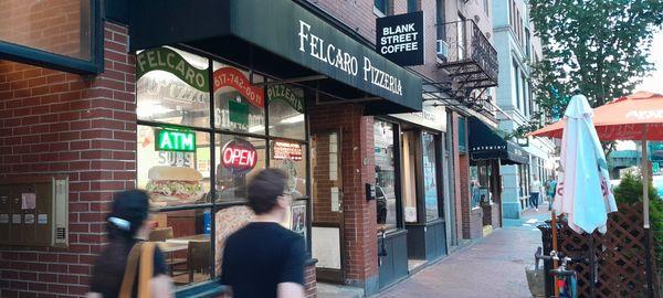 Outside Felcaro's Pizzeria...