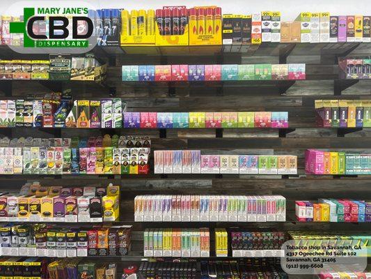 Mary Jane's CBD Dispensary's is the top smoke shop on Ogeechee Road in
Savannah! #CBD #Store #Vape #Shops #tobacco #store