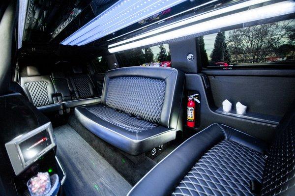 Interior of 8 Passenger MKT Limo