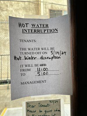 Water notice