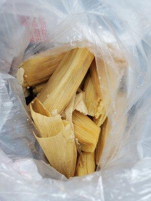 Chicken Tamales, very flavorful!