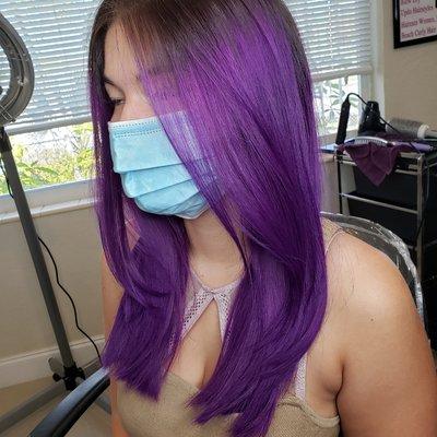 Beautifull color purple.
Blur hair, pink hair
Haircolorbyrosa.com