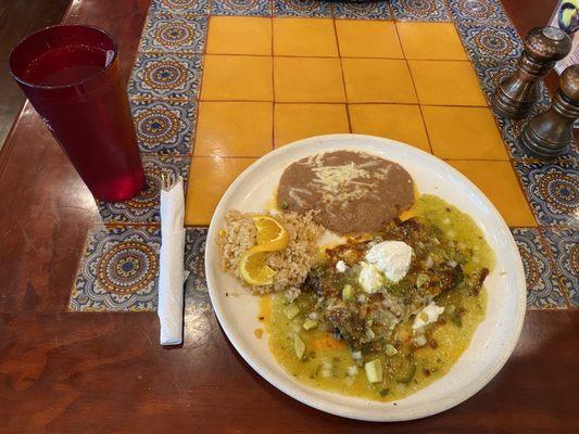 Ground Beef Enchilada Plate