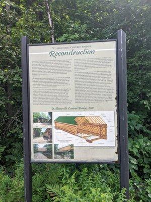 Caption marker at the Williamsville Covered Bridge