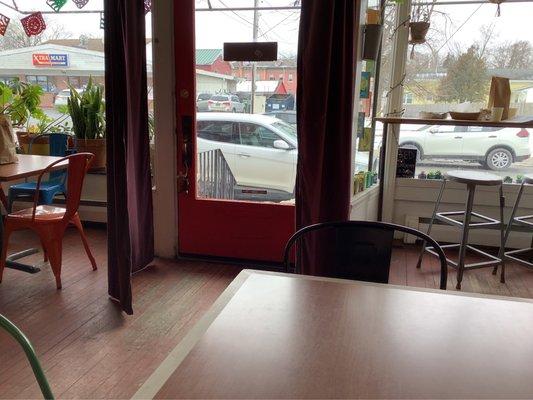 Small and limited seating -- 3 tables (3-4 people) + window counter seating for 3.