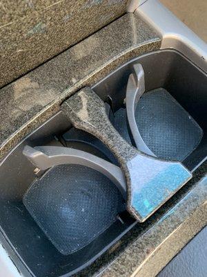 Dirt in cup holders