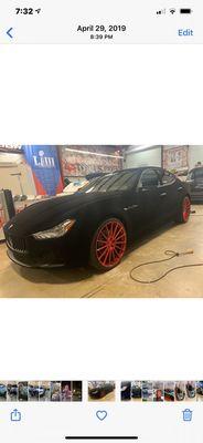 Black Maserati done in velvet!