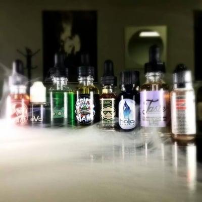 All brand name, USA made, E-Liquid