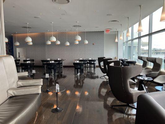 Dining area seating on a Friday afternoon