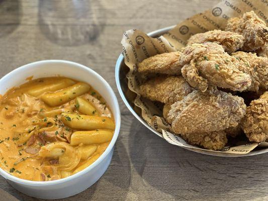 Ddeok Bokki & some wings