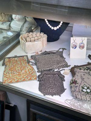 Vintage Writing & David Metal mesh bags