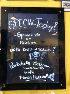 Special today on the wall