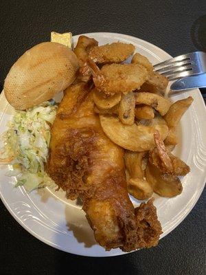 Fish fry with shrimp