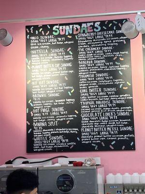 Menu board