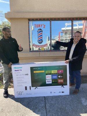 58" TV giveaway winner Neto!!