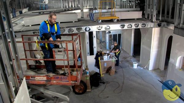 Commercial air handler installation