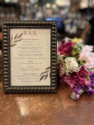 Custom menus for events