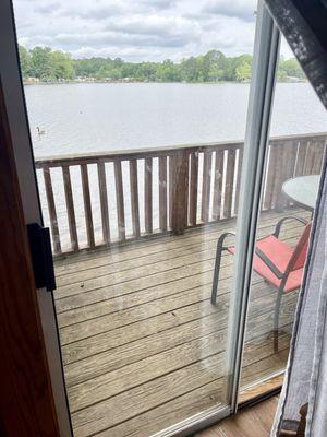 Our Back Porch Of The Waterfront Yogi Bear Cabin