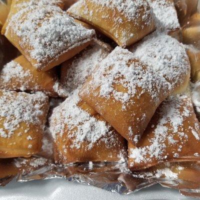 Fresh beignets rolled out on the truck!