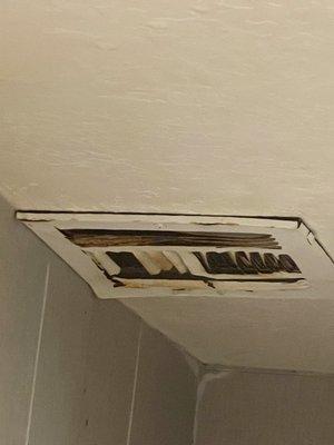 Poorly maintained. This vent is gross and could be easily replaced for ver little money.