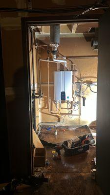 Tankless water heater install