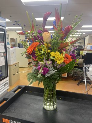 Beautiful arrangement sent last minute