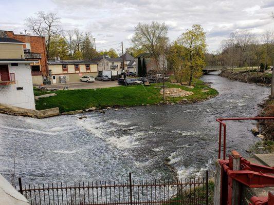 Looking South on River Raisin from Main St. Bridge in Manchester