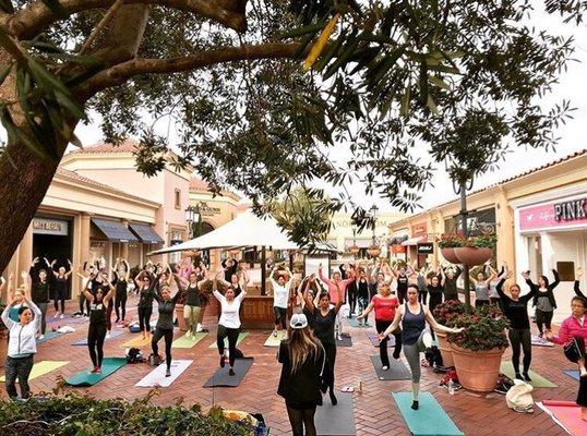 Free outdoor fitness class by Pure Barre