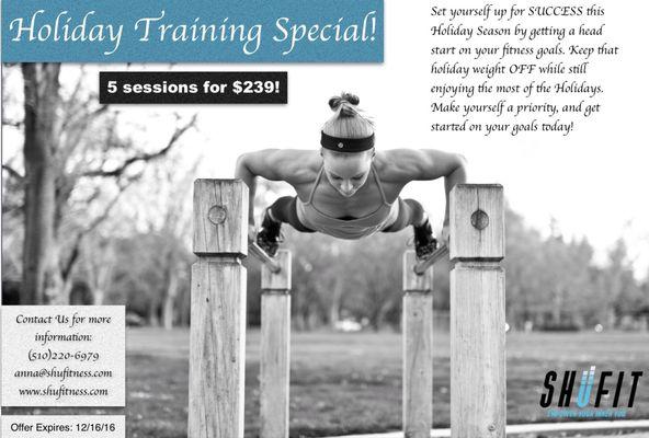 Take advantage of our current special for 1 on 1 personal training!