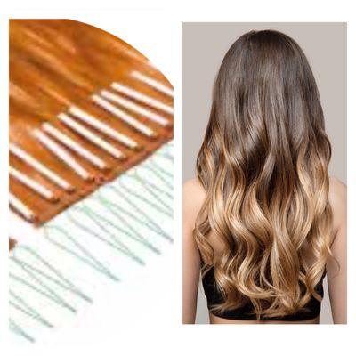 #Beaded Weft Hair Extensions