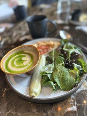 This cauli soup was to die for with a chili oil drizzle.