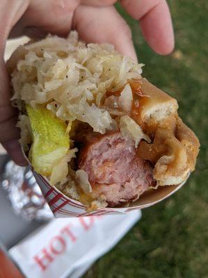 Sahlen's Polish Sausage with Kraut