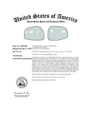 U.S. Trademark Registration for Bowlus Road Chief Trailer Trade Dress - obtained by Ryan Gile (Gile Law Group)