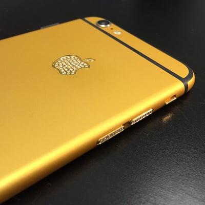 Matte Gold and Diamonds iPhone 6