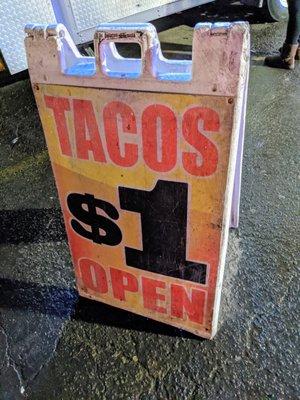 $1 Tacos are mainly "taquitos" and only one kind, I believe.