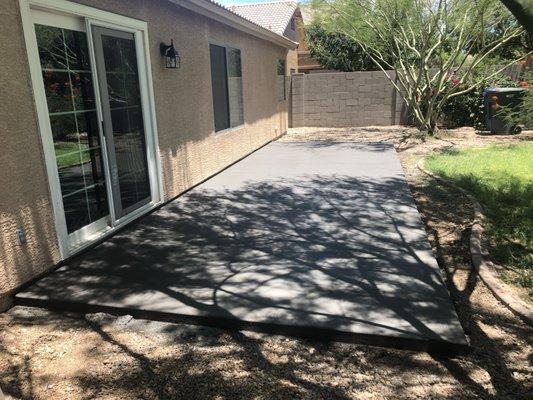 concrete patio