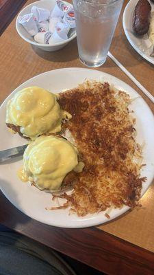 Crab Cakes Eggs Benedict Hash Browns