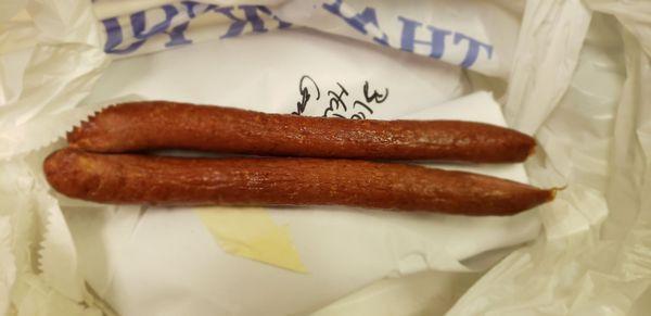 Hot meat sticks