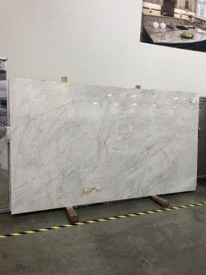 White Noir quartzite slab