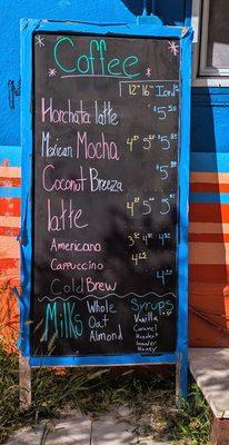 Coffee Menu