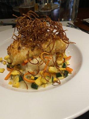 Parmesan encrusted cod