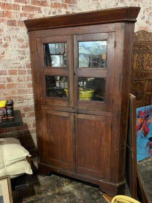 Great primitive corner cabinet