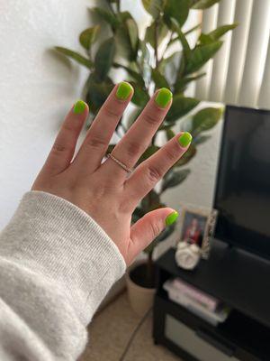 Green nails for st Patrick's day