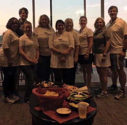 Right Weigh staff enjoying the Mississippi Braves baseball game!!